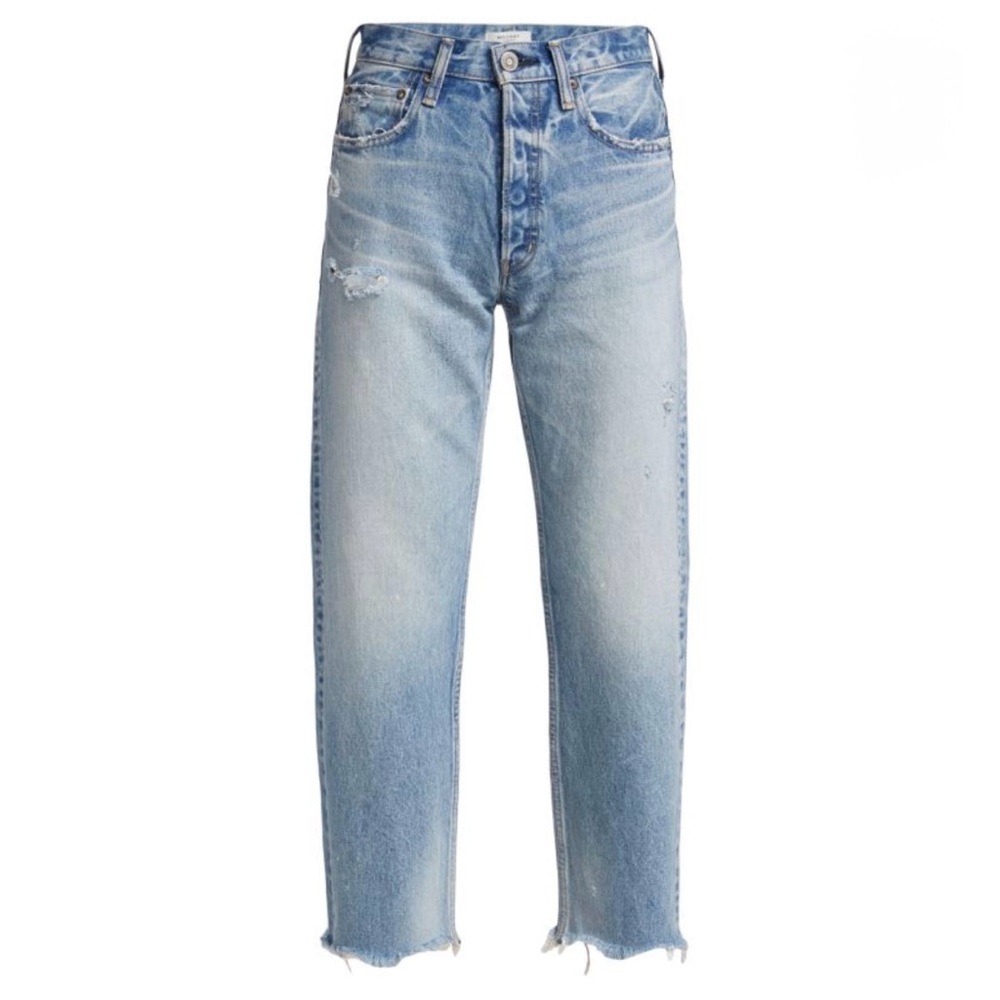 MOUSSY VINTAGE
Lomita High-Rise Distressed Crop Straight-Leg Jean